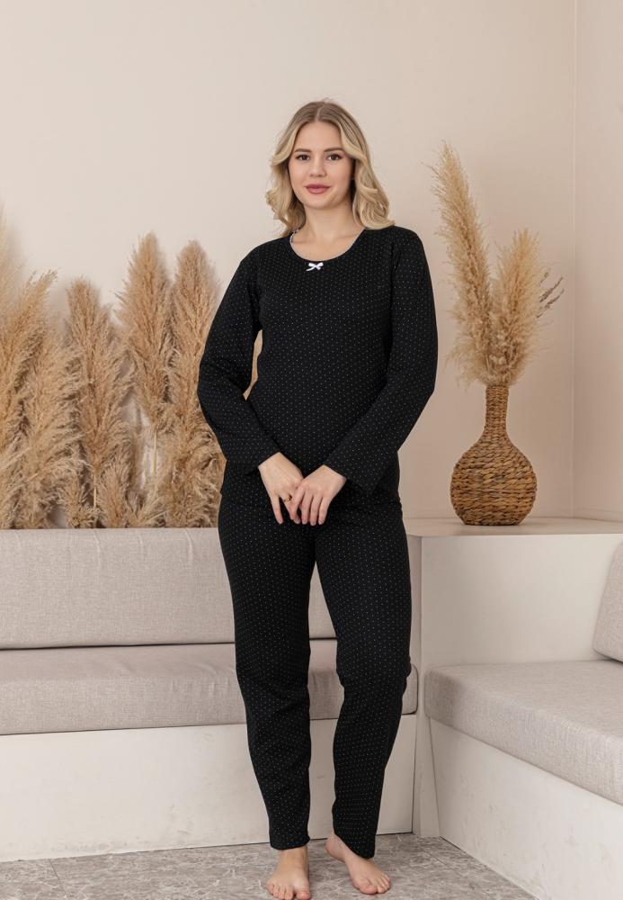 Pijama dama,vătuită,maneca lunga si pantaloni lungi,En-gros